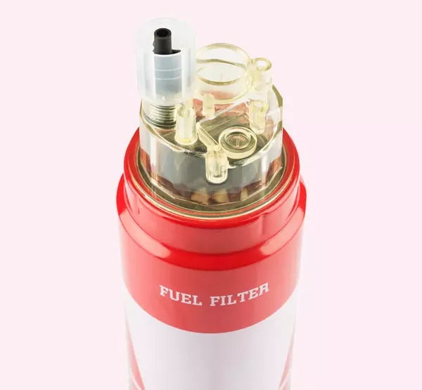 Inline Petrol Fuel Filter with Transparent Inspection Bowl