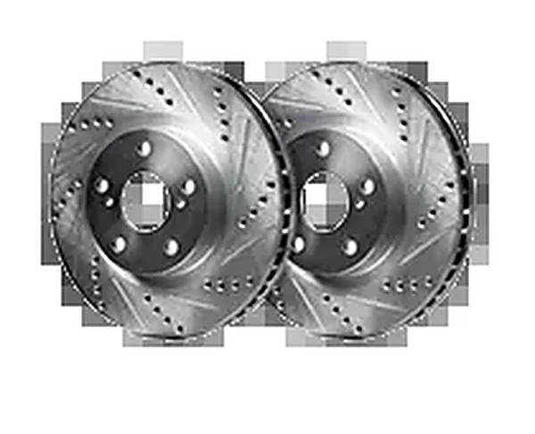 Cross-Drilled & Slotted Performance Brake Rotors — Pair 300mm
