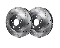 Cross-Drilled & Slotted Performance Brake Rotors — Pair 300mm